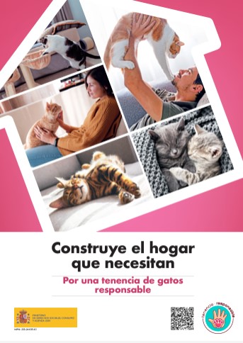 Construye el hogar que necesitan. Por una tenencia responsable. Gatos (flyer)