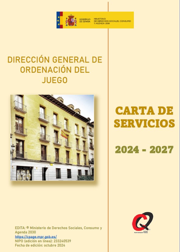 Carta de servicios de la Dirección General de Ordenación del Juego