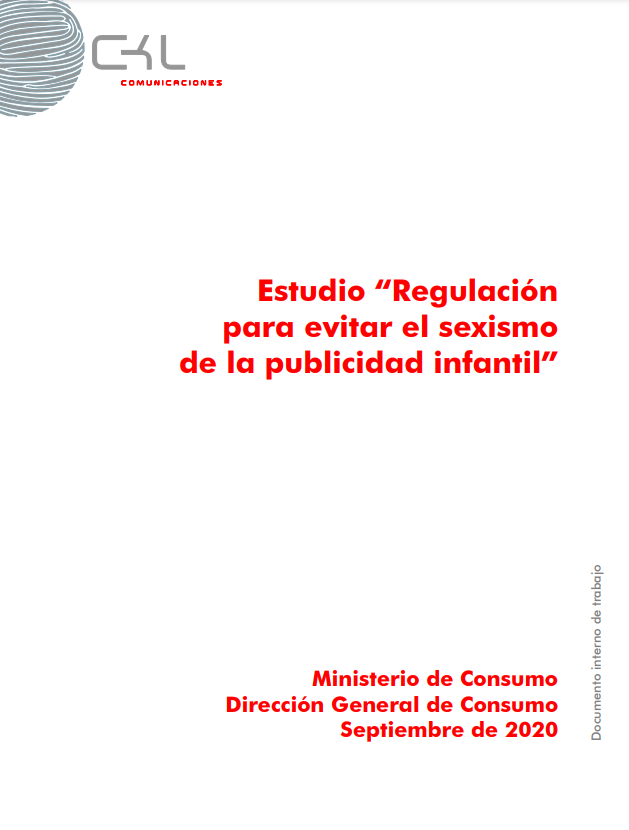 Estudio de regulación para evitar el sexismo de la publicidad infantil 